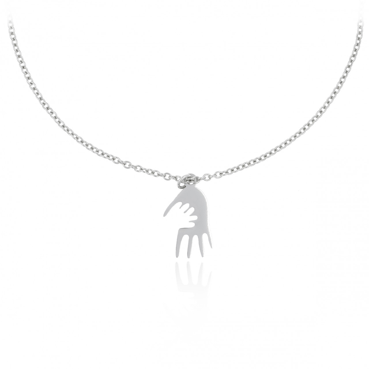 Colier din argint Holding Hands