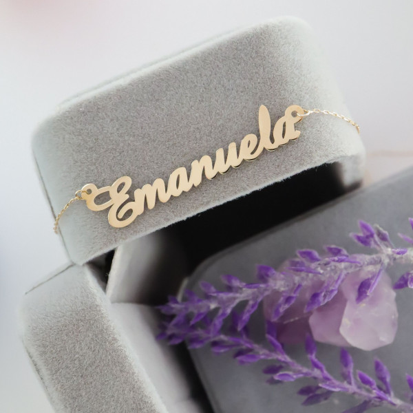 Colier din Aur 14K cu nume Emanuela