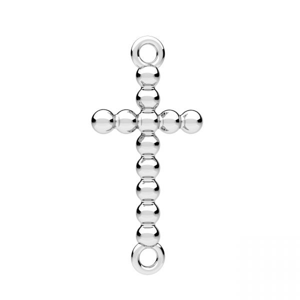 Link din argint - pentru brățară - cruciulita Dots
