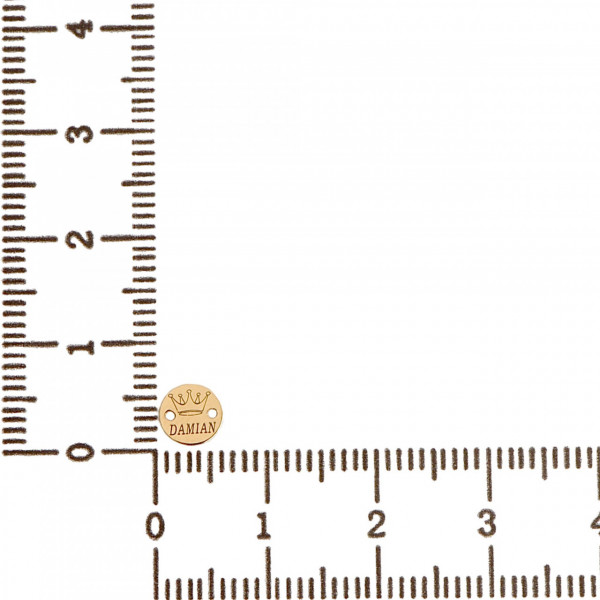 Link din aur 14k - pentru bratara - banut 0.6cm Damian
