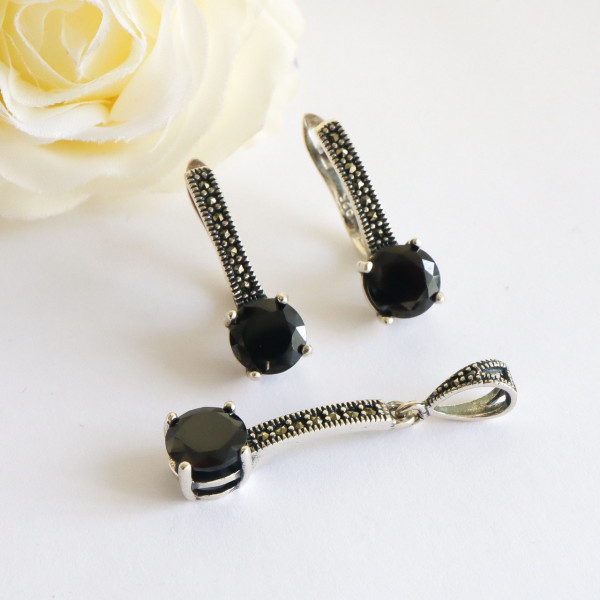 Set din Argint 925 si marcasite 9.8g