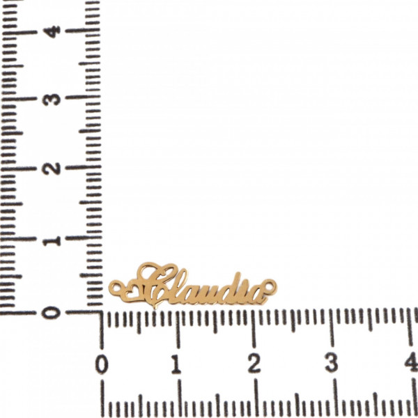 Link din aur 14k - pentru bratara - nume Claudia