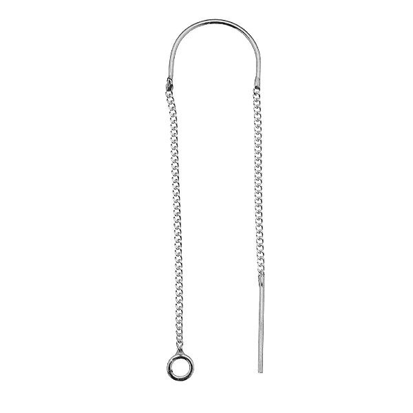 Baza Drop pentru Cercei din Argint 925 cu lant - set 2 bucati