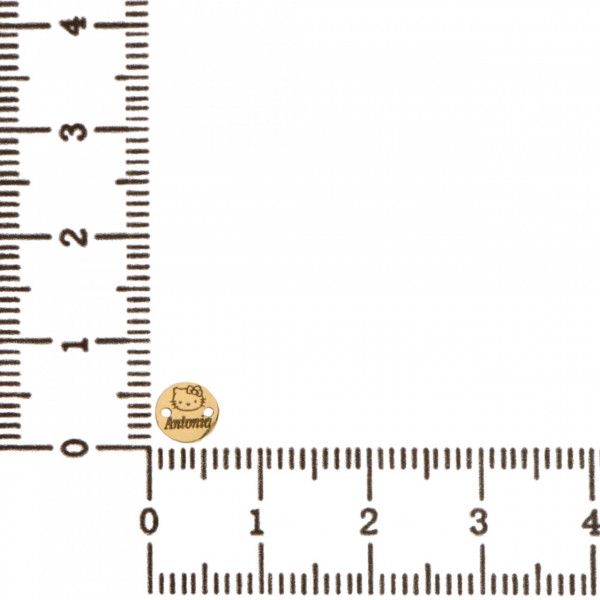 Link din aur 14k - pentru bratara - banut 0.6cm Antonia