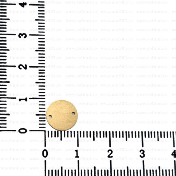 Link din aur 14k - pentru bratara - banut 10mm