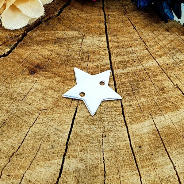 Link din argint - pentru bratara - steluta 1.5x1.5cm