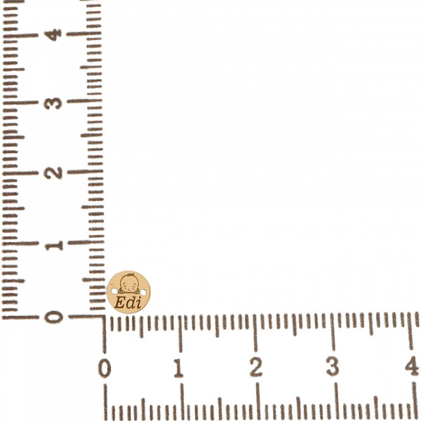 Link din aur 14k - pentru bratara - banut 0.6cm Edi