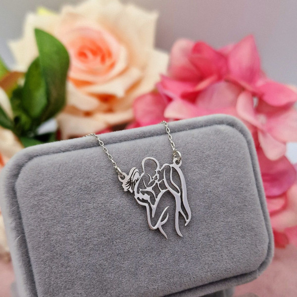 Colier personalizabil din argint - Mommy's Angel