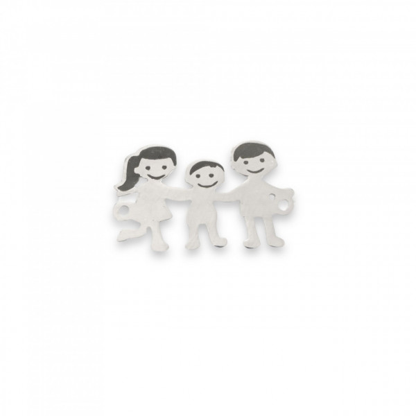 Link din argint - pentru bratara - familia cu 1 baiat