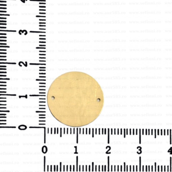 Link din aur 14k - pentru bratara - banut 18mm