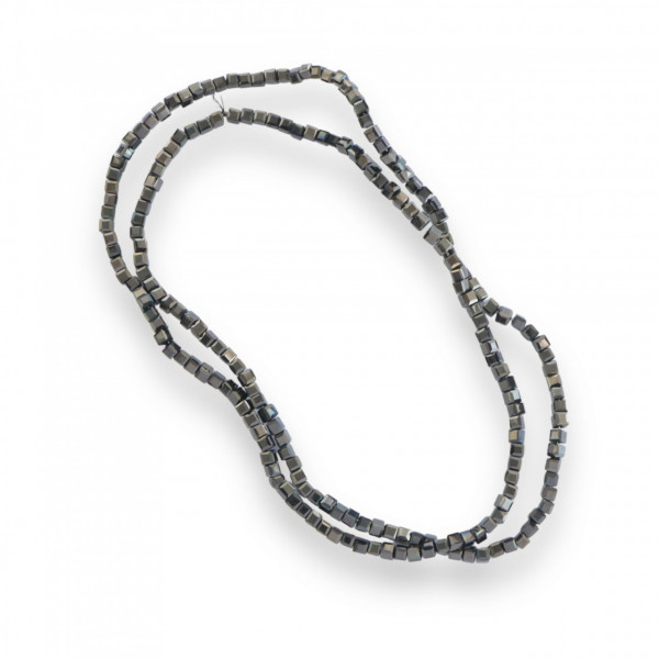 Șirag Hematite cubice 2,5 mm ~ șirag Aprox 200 buc
