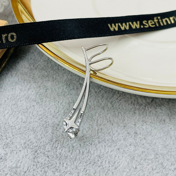Cercel din Argint 925 pentru lob 3.5g 3.5cm - Steluta