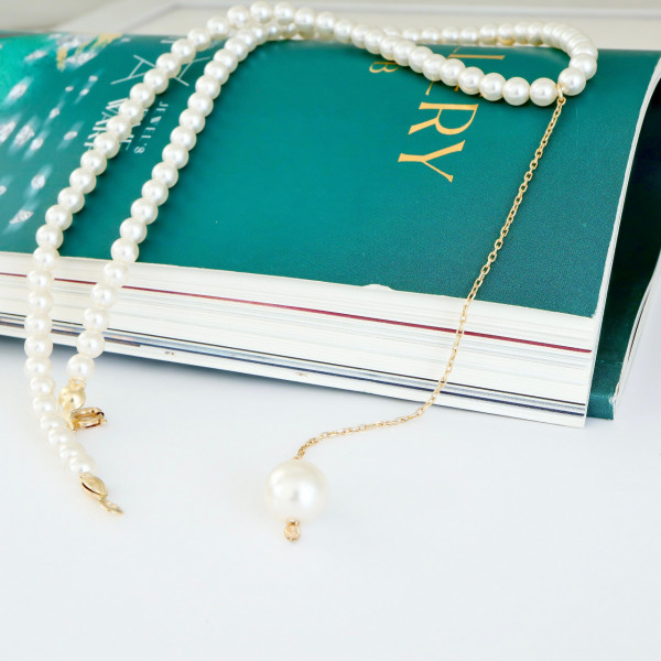 Colier Pearlify cu perle Preciosa și aur 14K