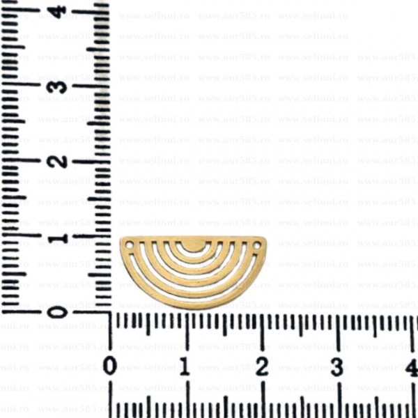 Link din aur 14k - pentru colier - simbol aztec