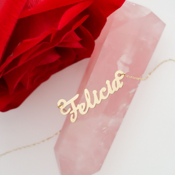 Colier din Aur 14K cu nume Felicia
