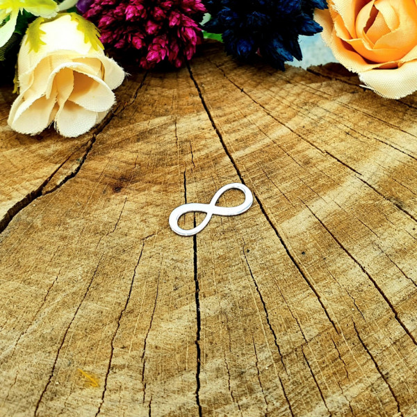 Link din argint - pentru bratara - infinit 1.5x0.7cm