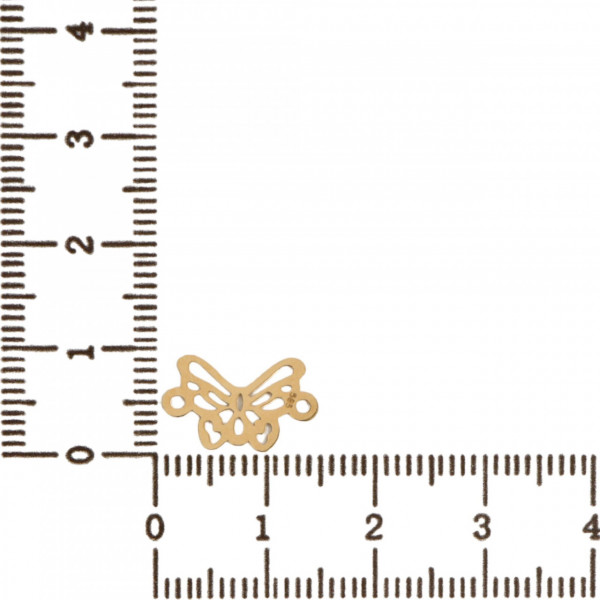 Link din aur 14k - pentru bratara - fluture dantelat XL