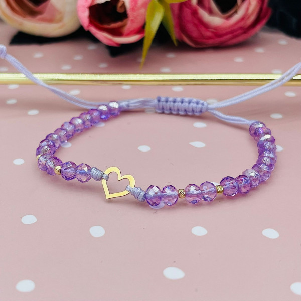 Bratara cu cristale si figurina la alegere din Aur 14k - style 2