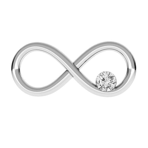 Link din argint - pentru brățară - infinit Crystal