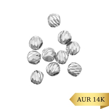 Bila Slash 2mm din AUR ALB 14K Diamond CUT