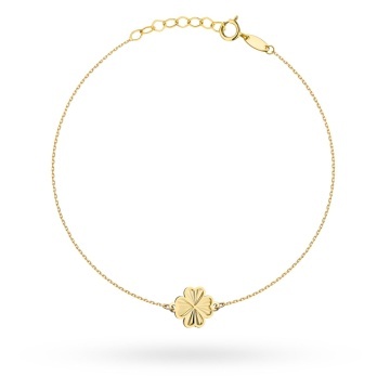 Brățară din Aur 14K cu Trifoi Diamantat