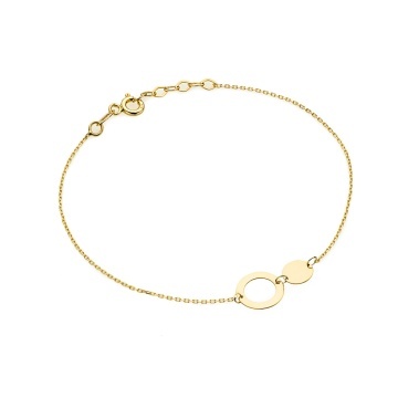 Bratara Lant cu Banut si Cerculet- 14k