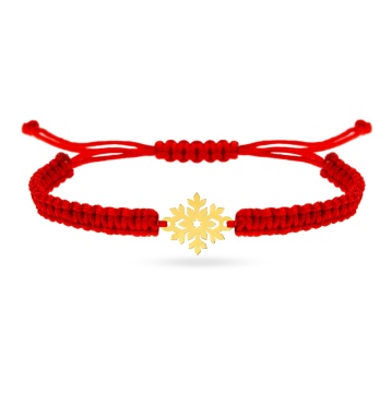 Brățară Let it Snow cu fulg de nea din AUR 14K