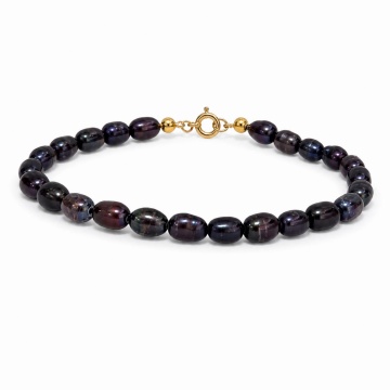 Brățară Tahitian Rice Pearls 6 din AUR 14K cu Perle de Cultură