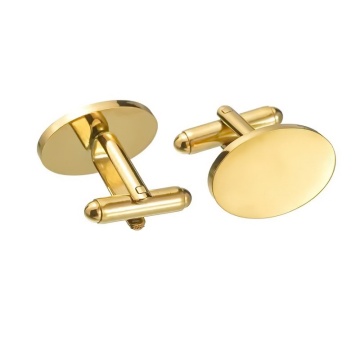 Butoni din Inox placati cu AUR - Luxe Cufflinks