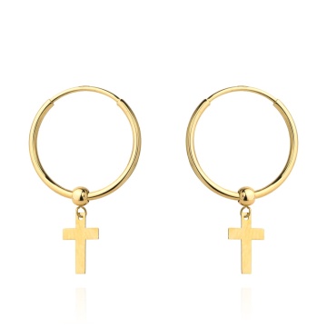 Cercei Aur 14k cu Cruce