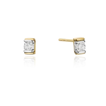 Cercei Aur 14K cu Diamant Natural 0.10 ct