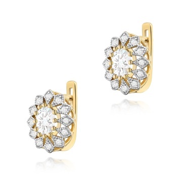 Cercei Aur 14K cu Diamante de Laborator 0.61 ct