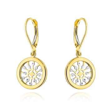 Cercei Aur 14k cu Model Soare