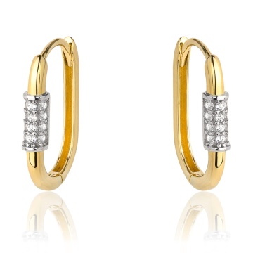 Cercei Aur 14k cu Zirconii Albe