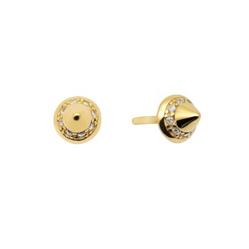 Cercei Aur 14k cu Zirconii Albe