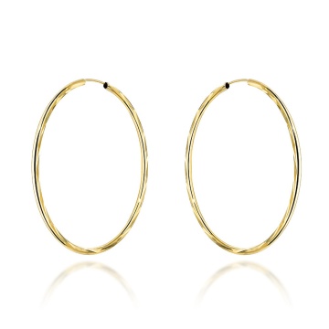 Cercei cerc cu diamante super usoare, 4cm