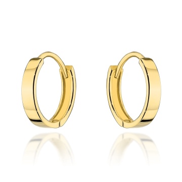 Cercei Creole Aur 14K Clasici - Eleganță Rotundă, Design Rafinat