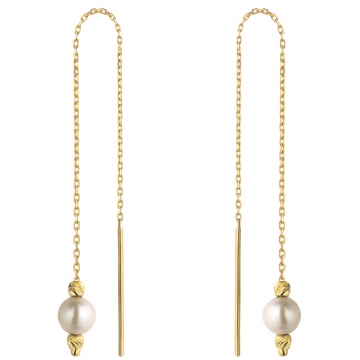 Cercei Fir Aur 14k cu Perla