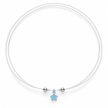 Choker reglabil fir transparent - Steluță din Argint 925