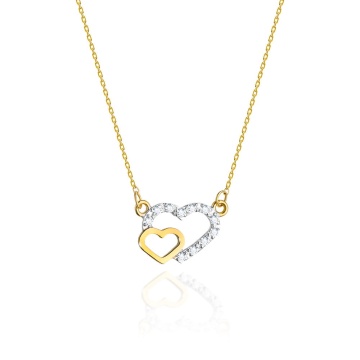 Colier Aur 14K cu Diamante Naturale 0.06 ct