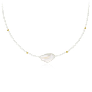 Colier Baroque Pearl cu Miyuki și AUR 14K