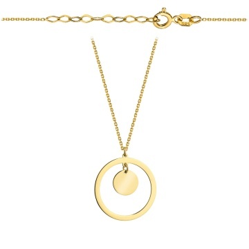 Colier cu Cerculet si Banut- Aur 14k