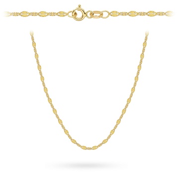 Colier Delicat din Aur 14K cu Ovale Diamantate