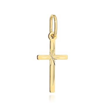 Cruciuliță Aur 14K Finisaj Diamantat