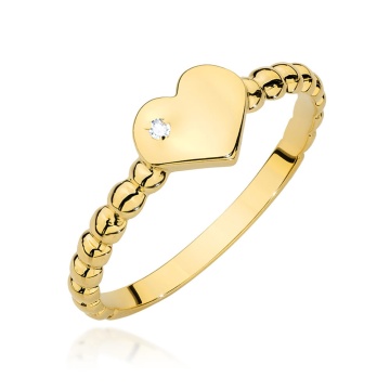 Inel Aur 14K cu Diamant Natural 0.01 ct