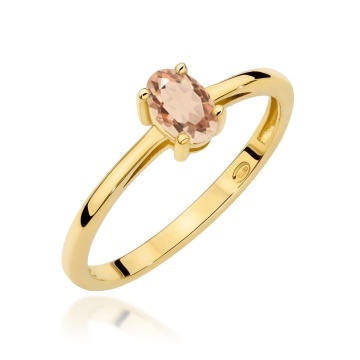 Inel Aur 14K cu Morganit 0.40 ct