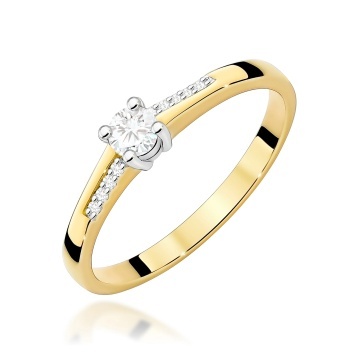 Inel Aur 9K cu Diamante de Laborator 0.19 ct