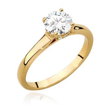 Inel Aur 9K cu Diamante Naturale 0.76 ct