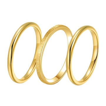 Inel Trinity din Inox placat cu AUR 18K M7/55