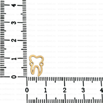 Link din aur 14k - pentru bratara - dinte stomatologie